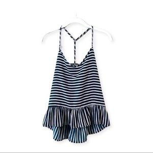 Abercrombie & Fitch women’s‎ stripped tank top with ruffled bottom